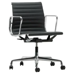 EA 117 Alu Chair Bürostuhl poliert Leder