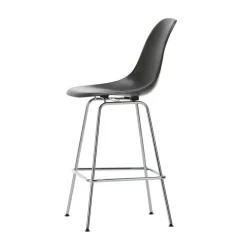 Eames Fiberglass Barstuhl medium verchromt