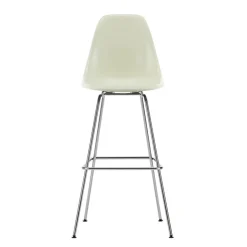 Eames Fiberglass Barstuhl hoch verchromt