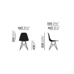 Eames Fiberglass Side Chair DSR weiß
