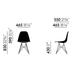 Eames Plastic Side Chair DSR Gestell weiß
