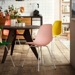 Eames Plastic Side Chair DSX RE Gestell weiß