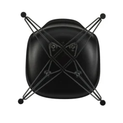 Eames Plastic Side Chair DSR RE Gestell schwarz