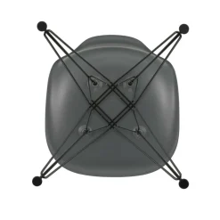 Eames Plastic Side Chair DSR RE Gestell schwarz