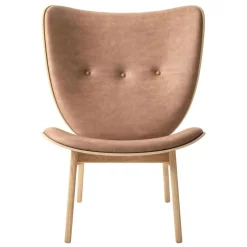 Elephant Lounge Sessel Leder Gestell Eiche Natur