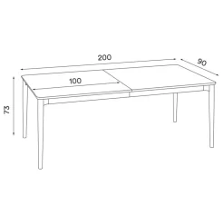 Expand Esstisch 200x90cm