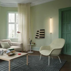 Fiber Lounge Armchair gepolstert mit Rohrgestell