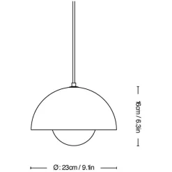 Flowerpot VP1 Pendelleuchte mit Muster