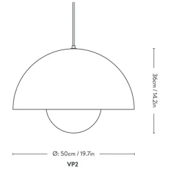 Flowerpot VP2 Pendelleuchte mit Muster