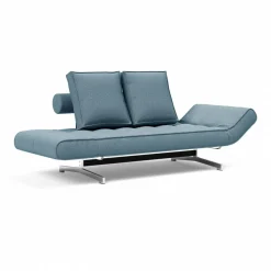 Ghia Schlafsofa Stoff Beine Stahl verchromt 210x93cm