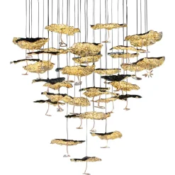 Gold Moon Chandelier LED Pendelleuchte