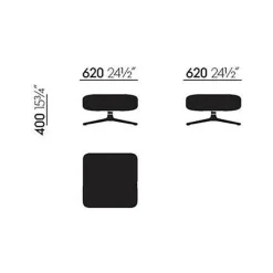 Grand Repos Sessel & Ottoman Stoff