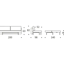 ILB 300 Schlafsofa 200x98cm