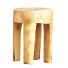 Java Teakholz Hocker rund