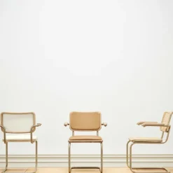 JS. THONET a personal Interpretation by Jil Sander S 64 P Nordic Freischwinger Armlehnstuhl
