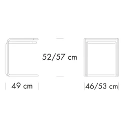 JS. THONET a personal Interpretation by Jil Sander B 97 Serious Beistelltisch 2er Set Marmor