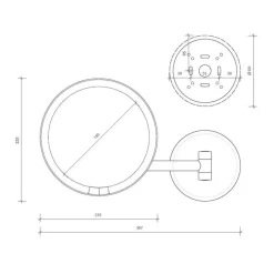 Just Look Plus WD 5X LED Wandkosmetikspiegel