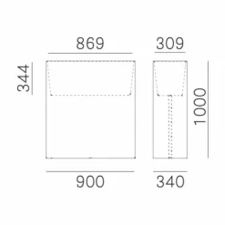 Kado2 Outdoor-Pflanzgefäß H 100cm