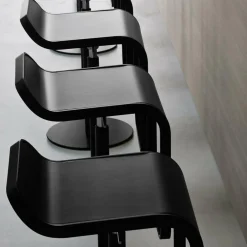 LEM S80 Barhocker Gestell Schwarz Sitzfläche Laminat