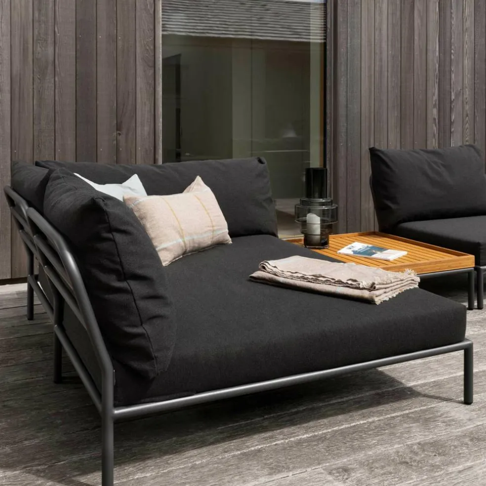 Level 2 Cozy Gartensofa links Gestell dunkelgrau