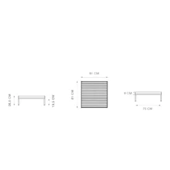 Level / Level 2 Outdoor Couchtisch Bambus 81x81cm
