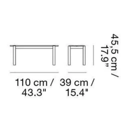 Linear Steel Gartenbank 110cm