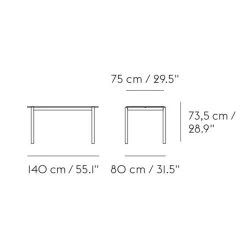 Linear Steel Gartentisch 140x75cm