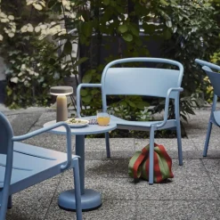 Linear Steel Lounge Gartenarmlehnstuhl