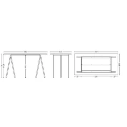 Loop Stand Tisch Laminat