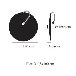 Luna Piena 120 Wandleuchte