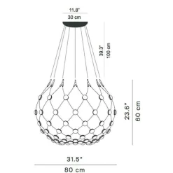 Mesh D86 LED Pendelleuchte Ø 80cm