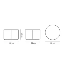 Mono Pouf Leinen