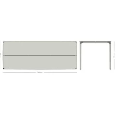 Novo Gartentisch 240x90cm