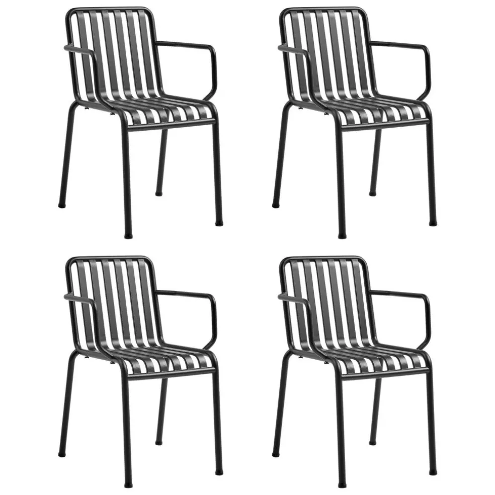 Palissade Garten-Armlehnstuhl 4er Set