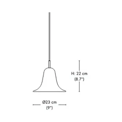 Pantop Pendelleuchte H 22cm