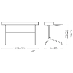 Pavilion AV17 Schreibtisch Gestell chrom