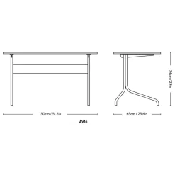Pavilion AV16 Schreibtisch Gestell chrom