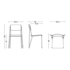 Petit Standard Stuhl gebeizt