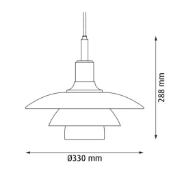 PH 3 1/2 - 3 Glas Pendelleuchte