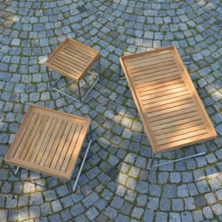 Pizzo 60 Teakholz Garten-Beistelltisch