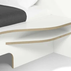 Plane Einzelbett mit Bettkasten links 90x200cm