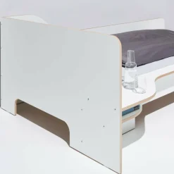Plane Einzelbett mit Bettkasten links 90x200cm
