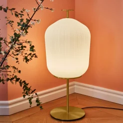 Plissée LED Stehleuchte