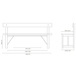 Position Sitzbank 3-Sitzer
