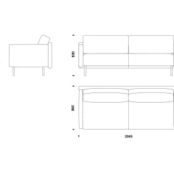Rar 3-Sitzer Sofa