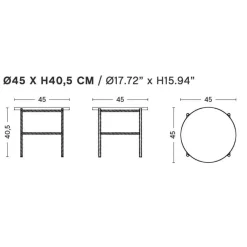 Rebar Beistelltisch Marmor Ø45cm