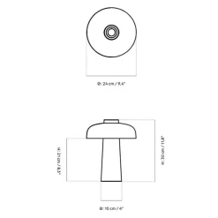 Reverse LED Tischleuchte