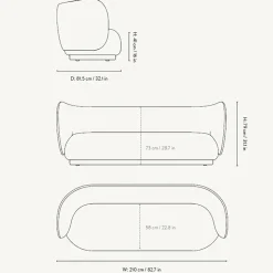 Rico 3-Sitzer Sofa