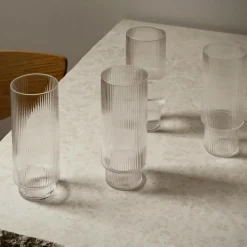 Ripple Karaffe mit Longdrinkgläser 4er Set