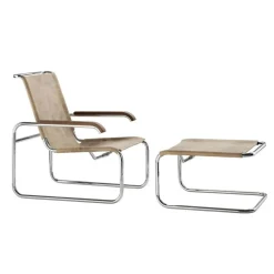 S 35 LH Pure Materials Fußhocker Büffelleder